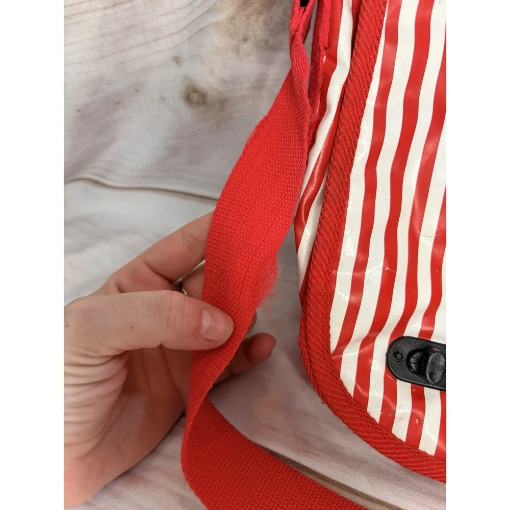 Vintage Mickey Mouse Cooler Messenger Bag Striped‎ Graphic Design Disney 90s